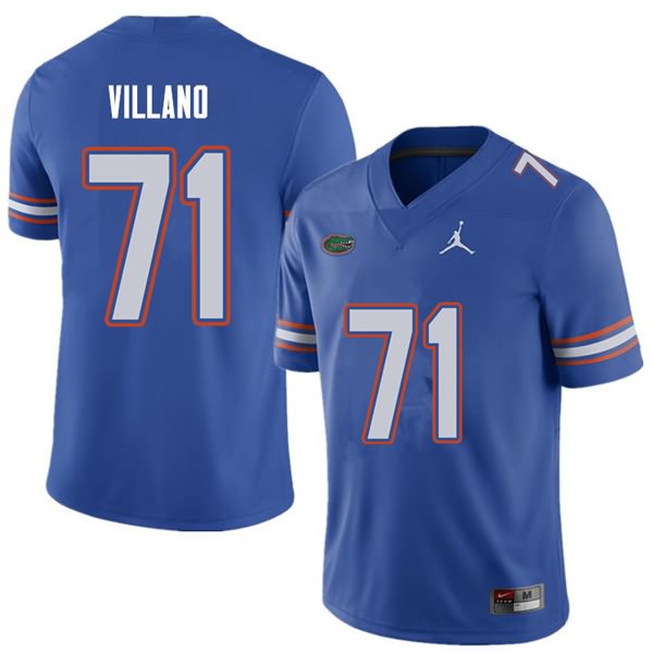 NCAA Florida Gators Nick Villano Men's #71 Jordan Brand Royal Stitched Authentic College Football Jersey FUG8764YO
